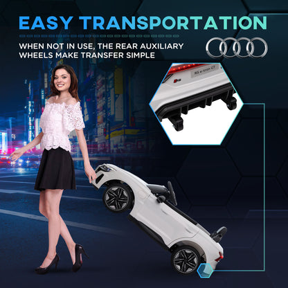 Audi RS e-tron GT Licensed 12V Kids Electric Ride on W/ Remote, White -  Kids Electric Cars & Toys
