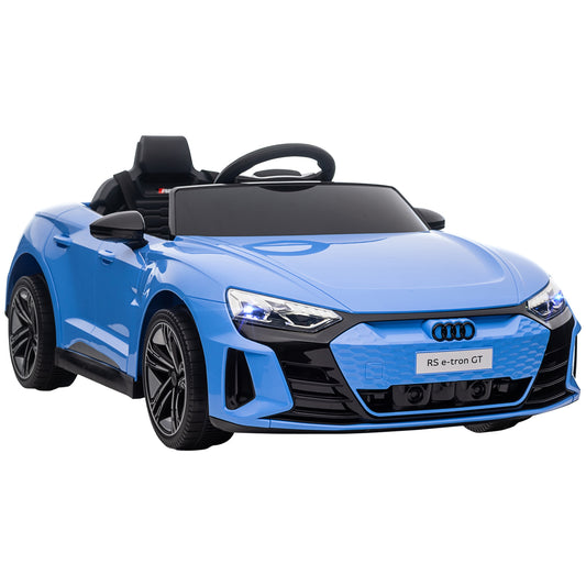 Audi RS e-tron GT Licensed 12V Kids Electric Ride on W/ Remote, Blue -  Kids Electric Cars & Toys