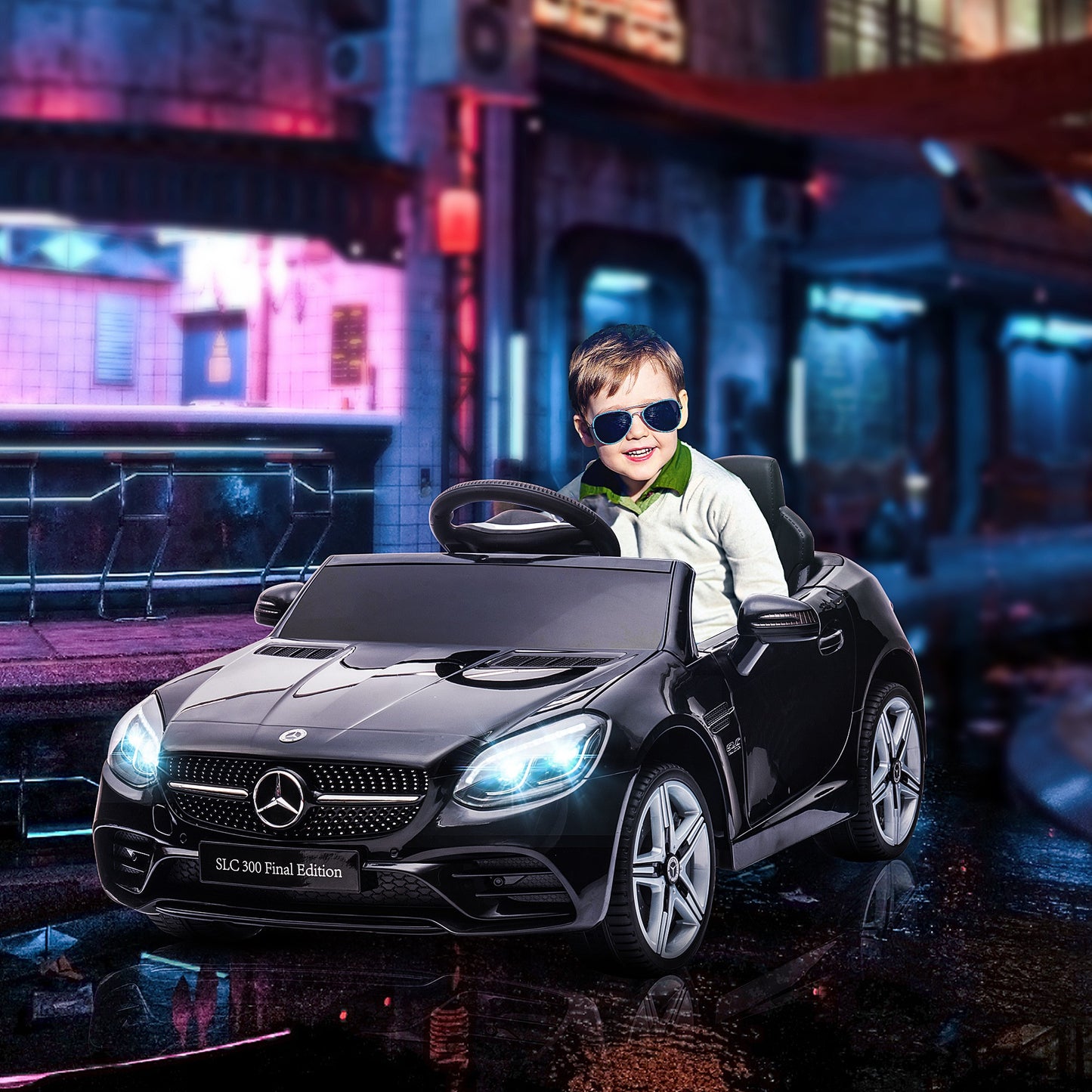 Benz 12V Kids Electric Ride On Car W/ Remote Control Music Black -  Kids Electric Cars & Toys