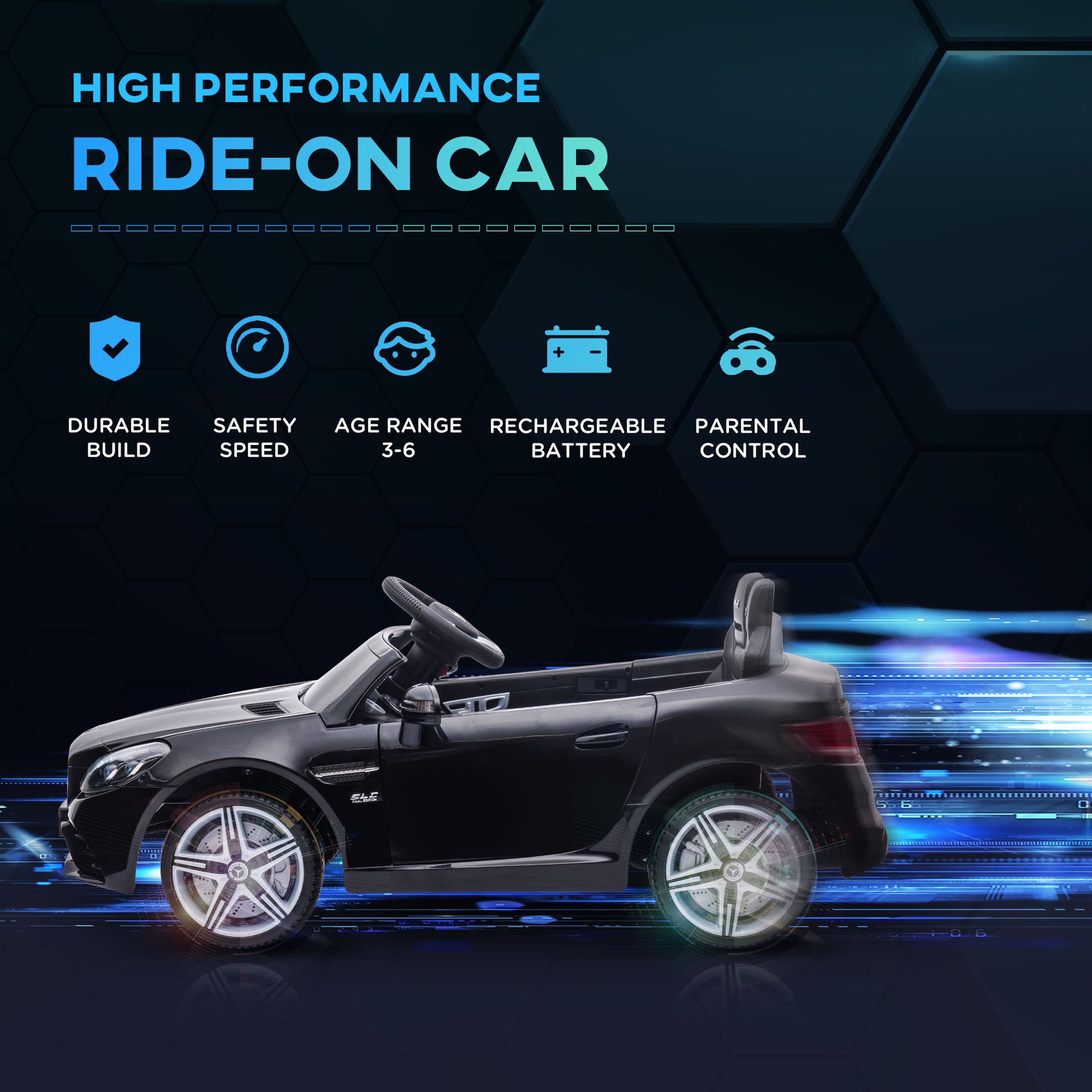 Benz 12V Kids Electric Ride On Car W/ Remote Control Music Black -  Kids Electric Cars & Toys