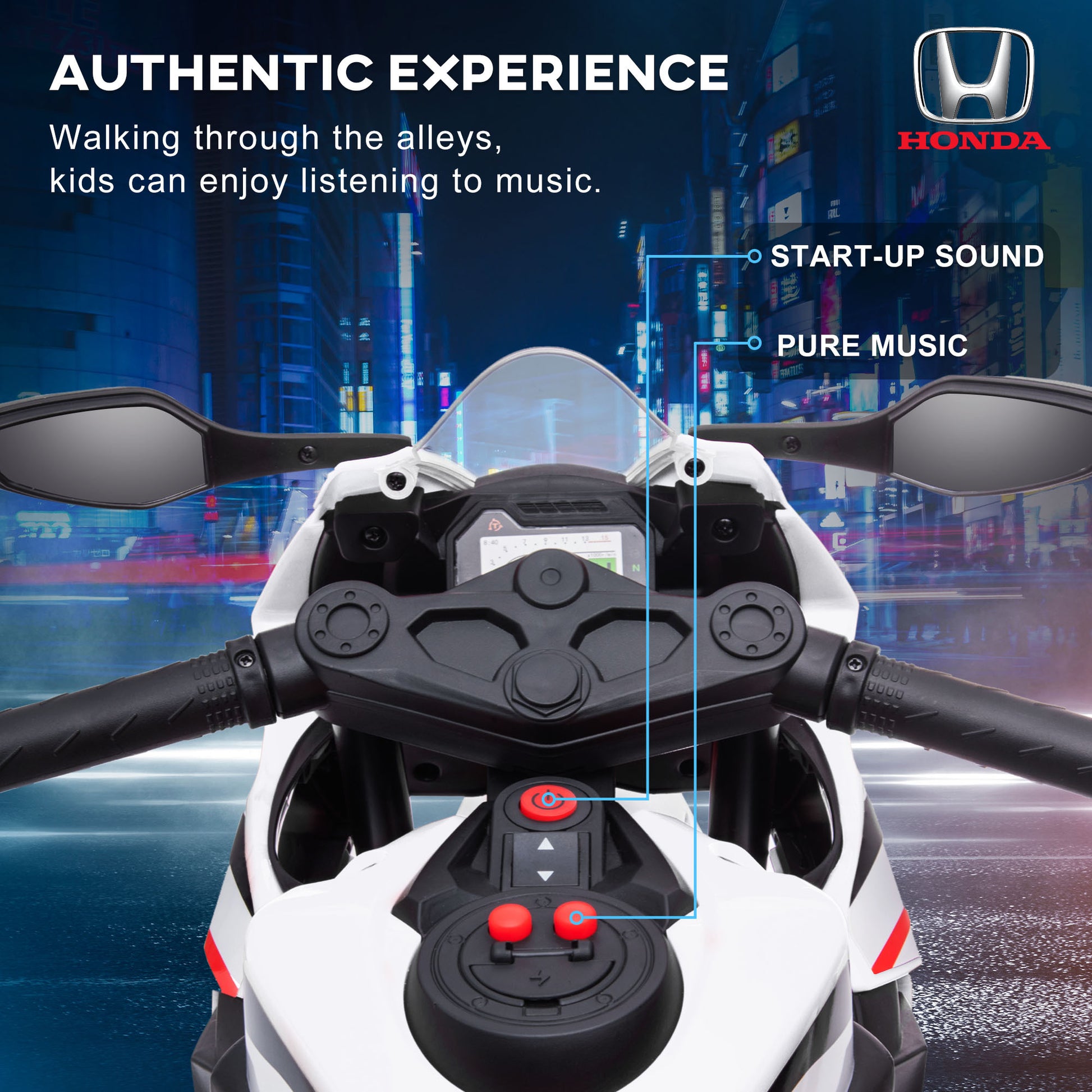 Honda Licensed 6v Kids Electric Motorbike Ride On Car -  Kids Electric Cars & Toys