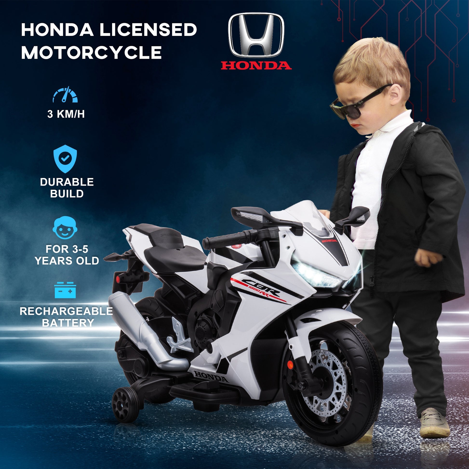 Honda Licensed 6v Kids Electric Motorbike Ride On Car -  Kids Electric Cars & Toys