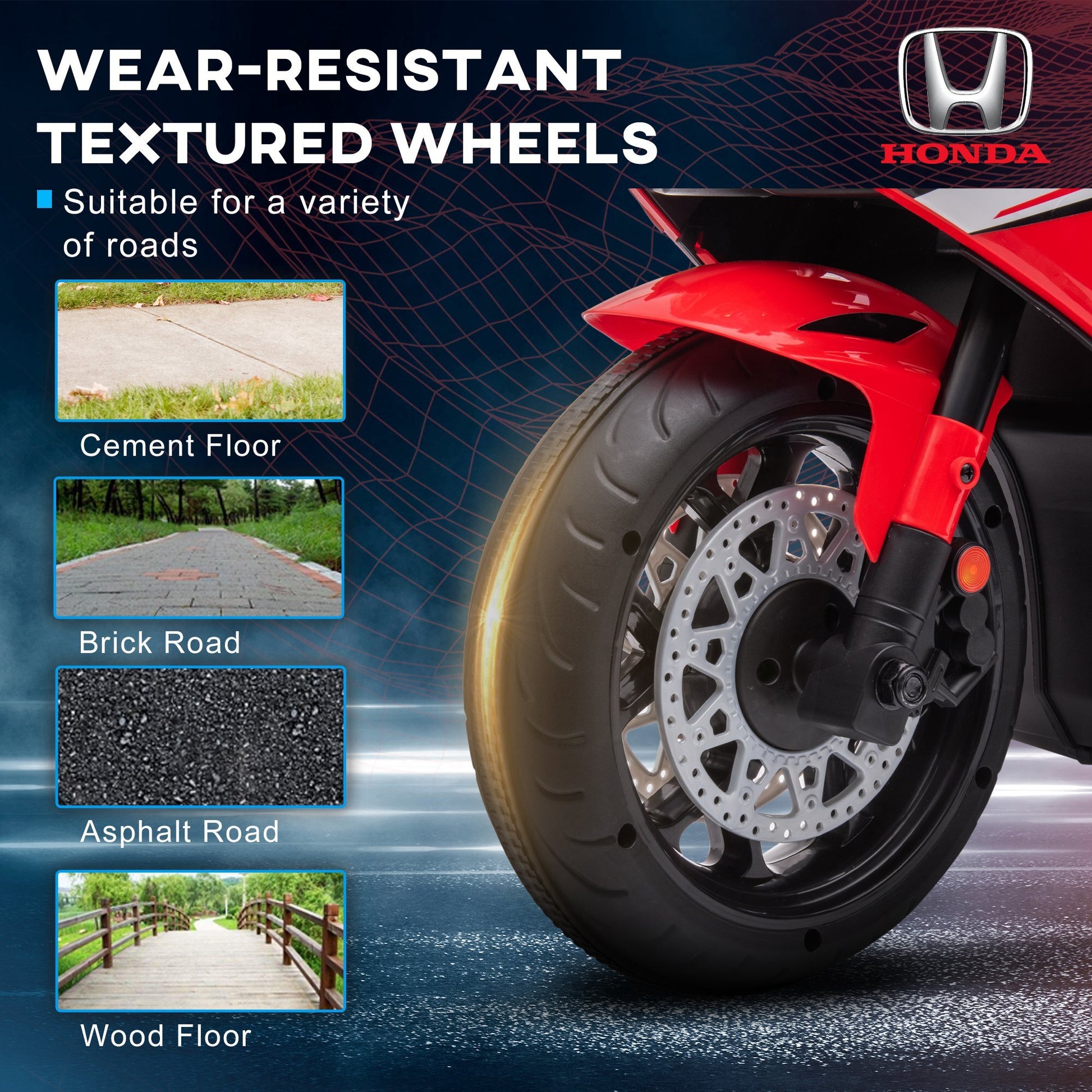 Honda Licensed 6v Kids Electric Motorbike Ride On Car -  Kids Electric Cars & Toys