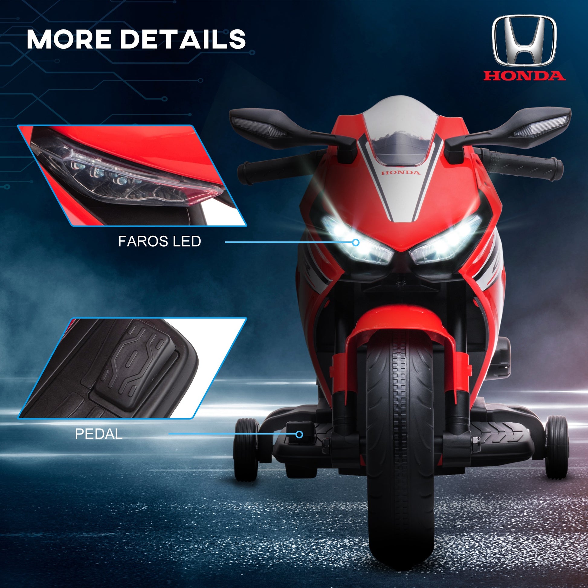 Honda Licensed 6v Kids Electric Motorbike Ride On Car -  Kids Electric Cars & Toys