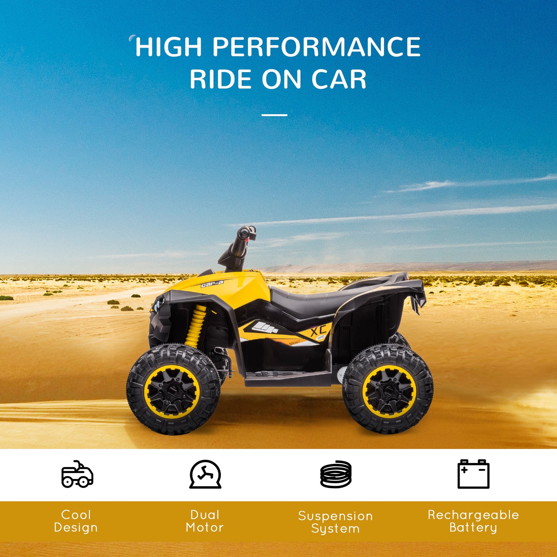 Quad Bikes For Kids Ride On Car 12v  Atv Toy For 3-5 Years -  Kids Electric Cars & Toys