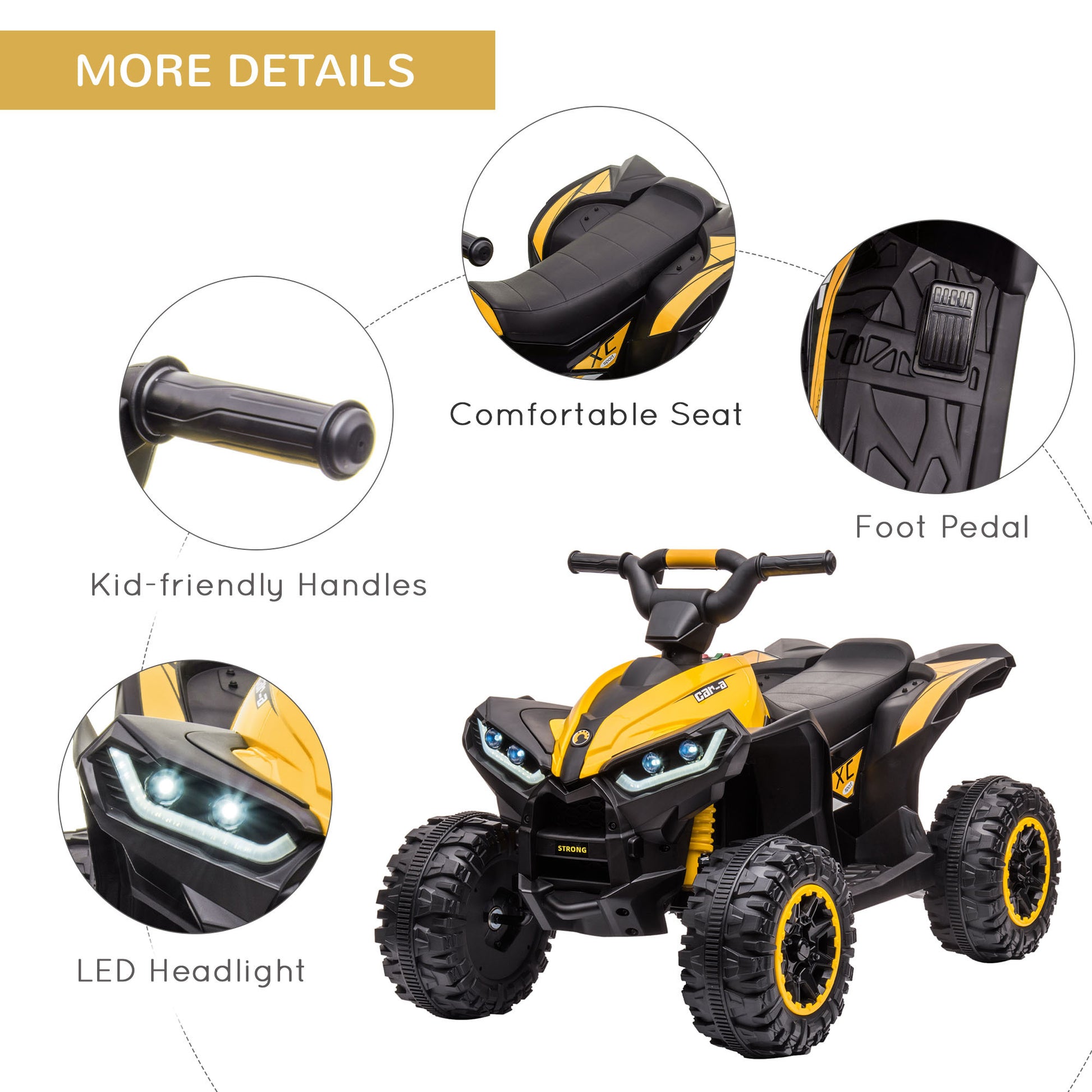 Quad Bikes For Kids Ride On Car 12v  Atv Toy For 3-5 Years -  Kids Electric Cars & Toys