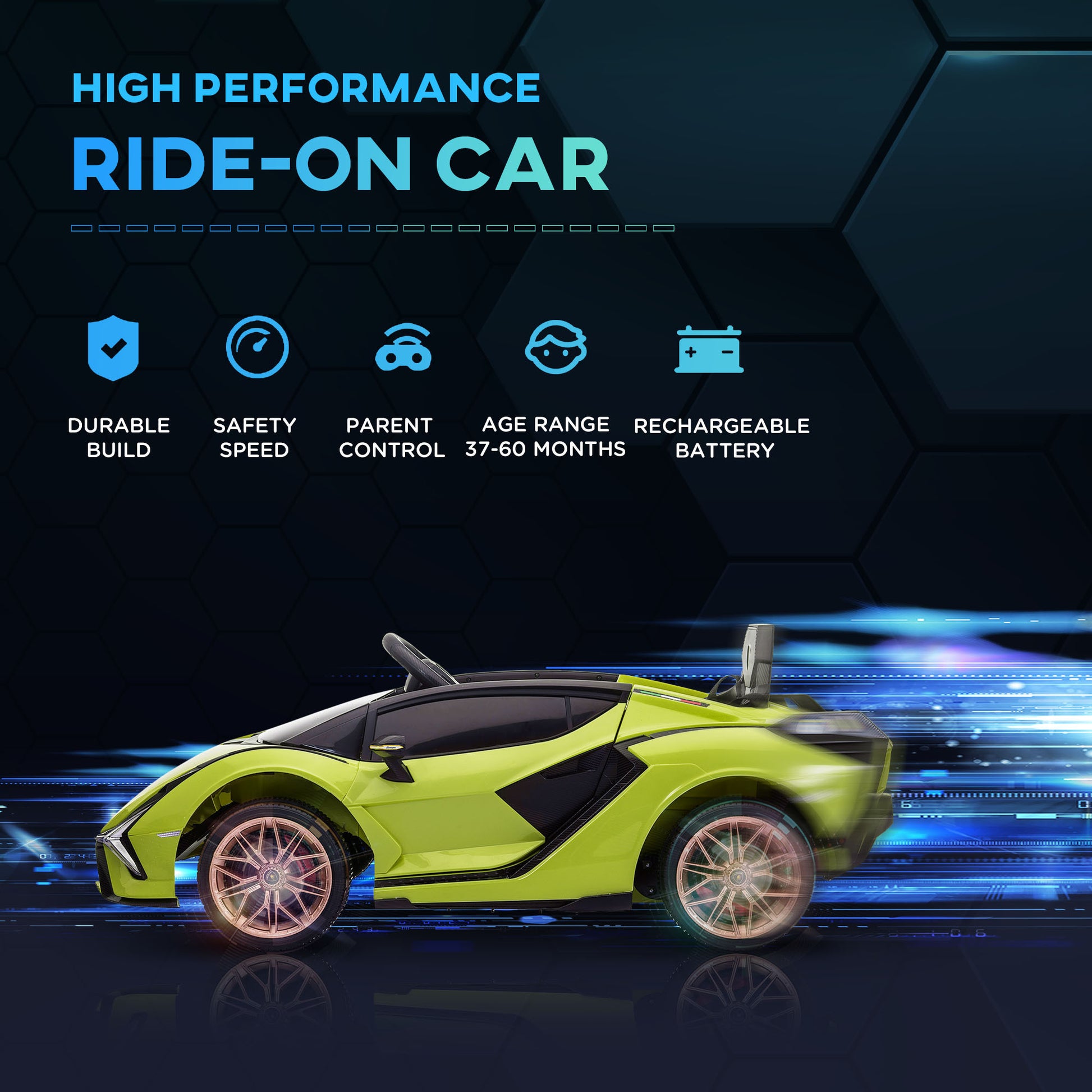 Lamborghini Sian 12v Kids Electric Ride On Car -  Kids Electric Cars & Toys