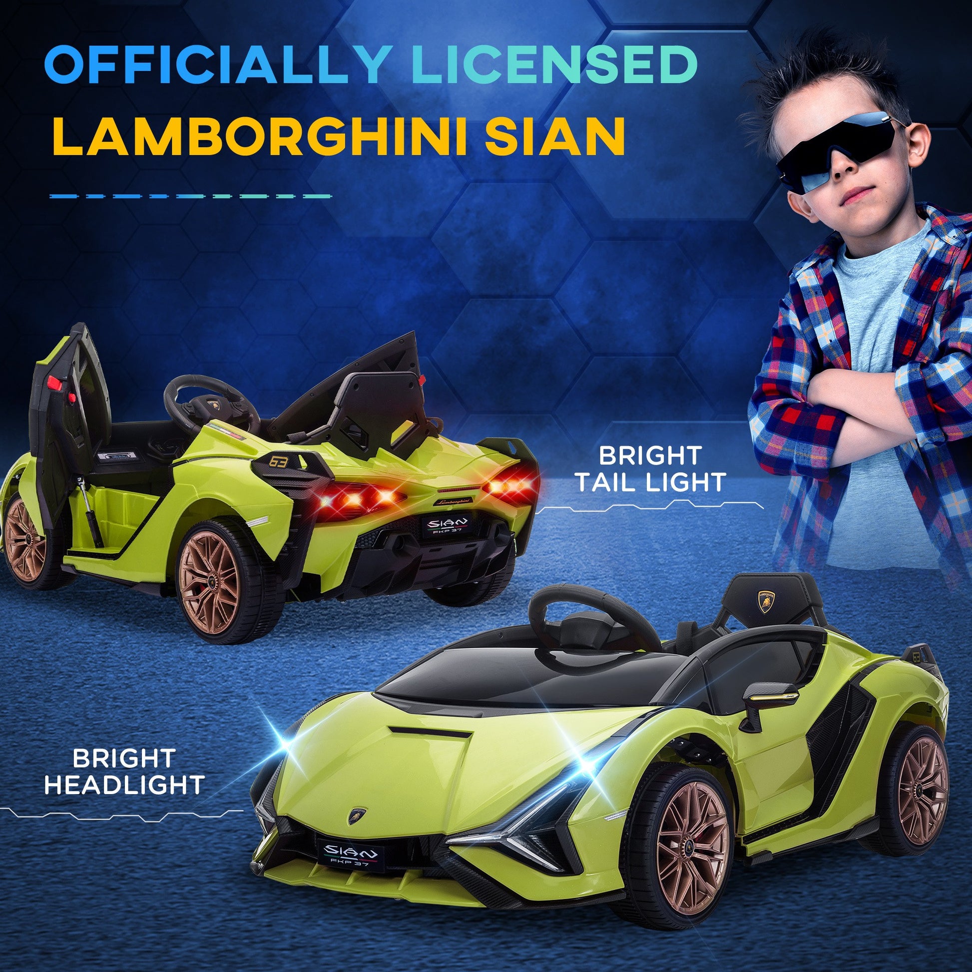 Lamborghini Sian 12v Kids Electric Ride On Car -  Kids Electric Cars & Toys