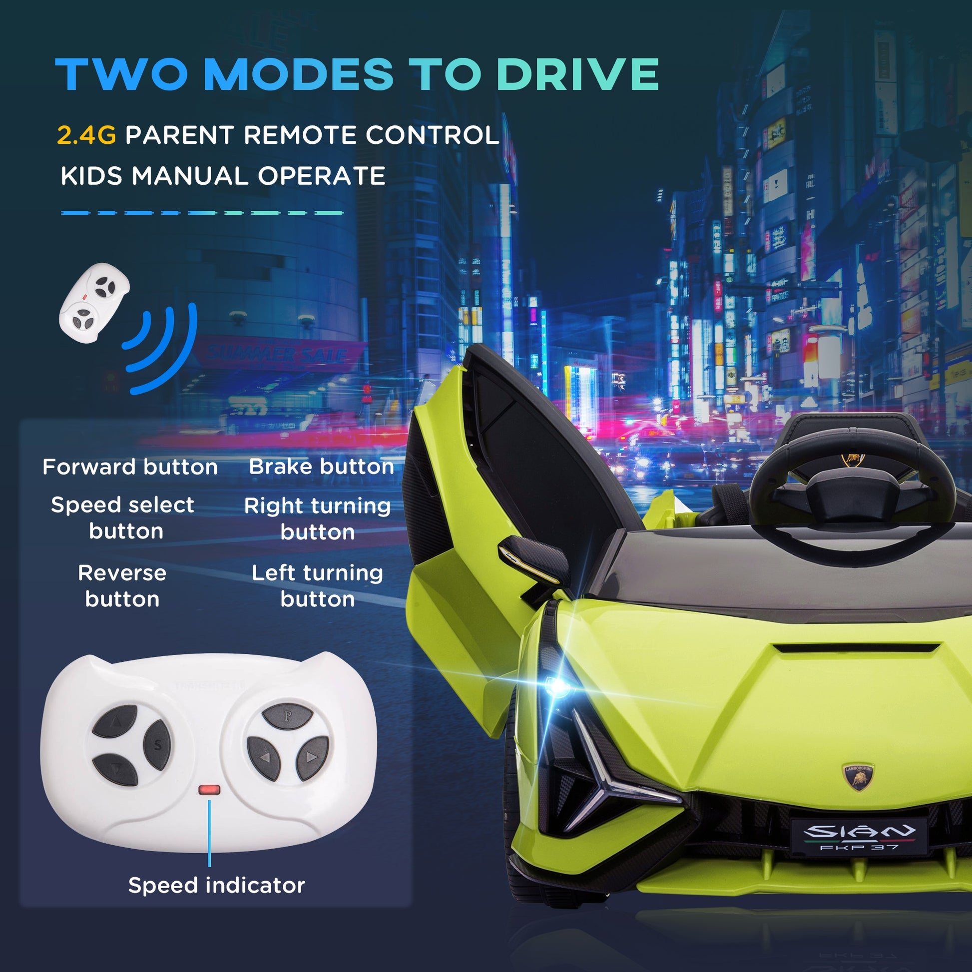 Lamborghini Sian 12v Kids Electric Ride On Car -  Kids Electric Cars & Toys