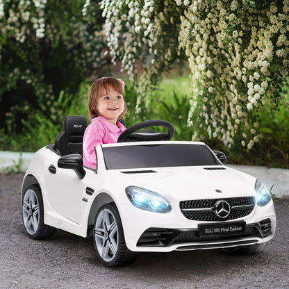 Benz 12V Kids Electric Ride On Car W/ Remote Control Music White -  Kids Electric Cars & Toys
