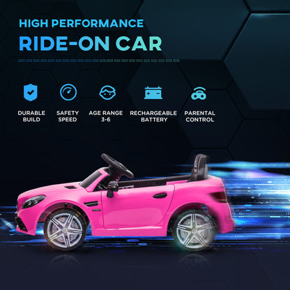 Benz 12V Kids Electric Ride On Car W/ Remote Control Music Pink -  Kids Electric Cars & Toys