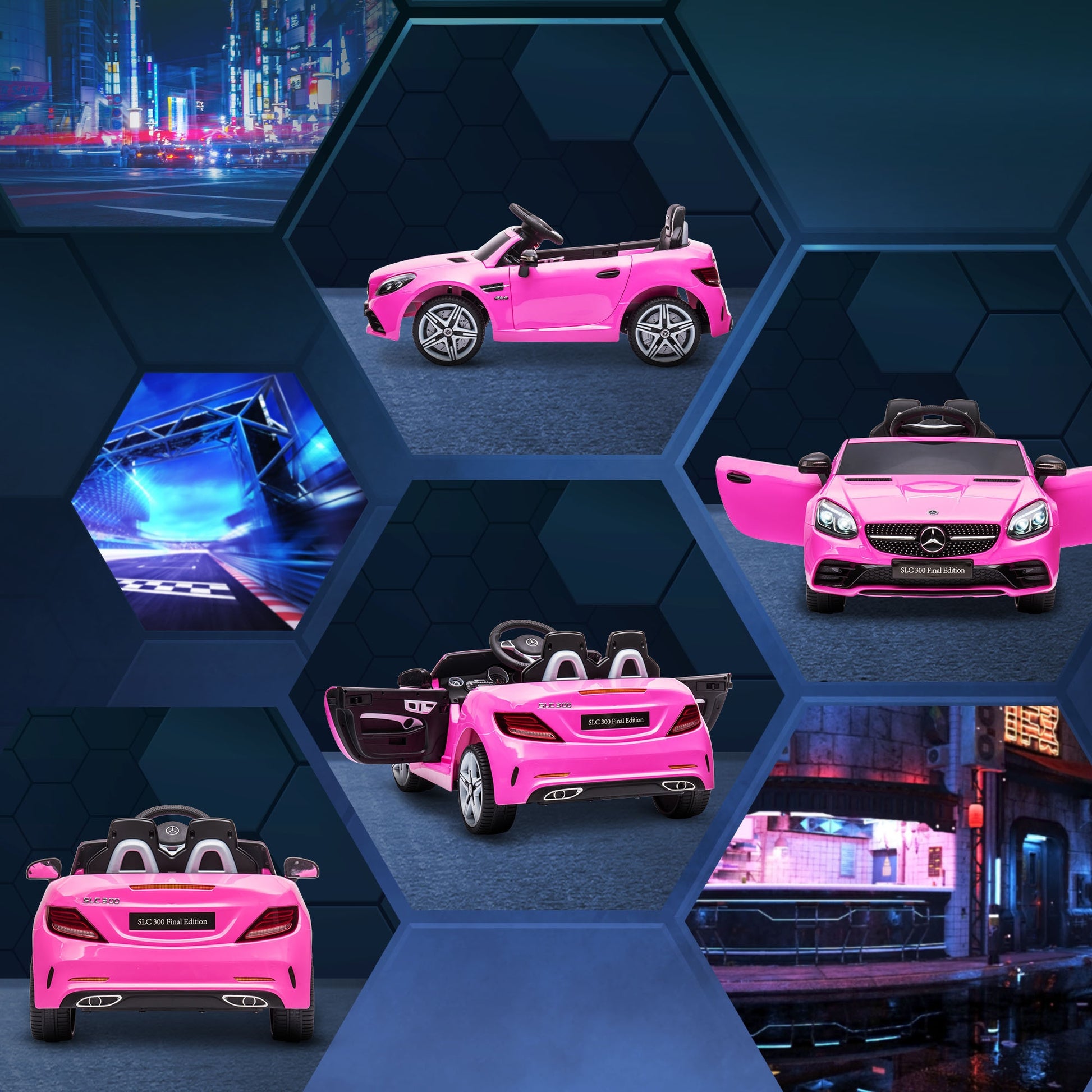 Benz 12V Kids Electric Ride On Car W/ Remote Control Music Pink -  Kids Electric Cars & Toys