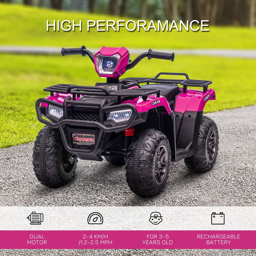 Quad Bike 12v Electric Pink -  Kids Electric Cars & Toys