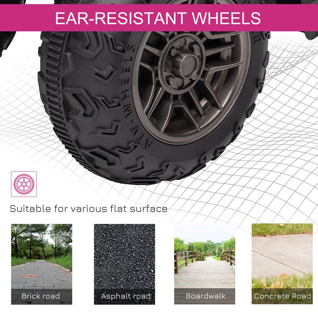 Quad Bike 12v Electric Pink -  Kids Electric Cars & Toys