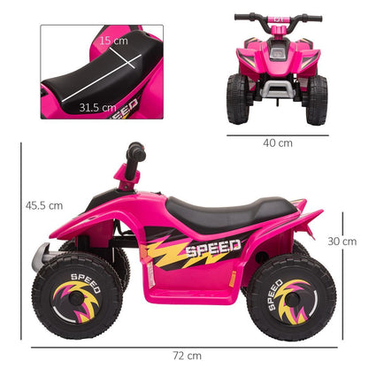 6V Kids Electric Ride on Car with Big Wheels 18-36 Months Toddlers Pink -  Kids Electric Cars & Toys