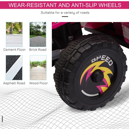 6V Kids Electric Ride on Car with Big Wheels 18-36 Months Toddlers Pink -  Kids Electric Cars & Toys