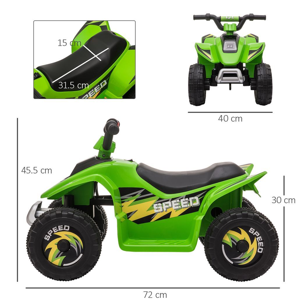 6V Kids Electric Ride on Car with Big Wheels 18-36 Months Toddlers Green -  Kids Electric Cars & Toys