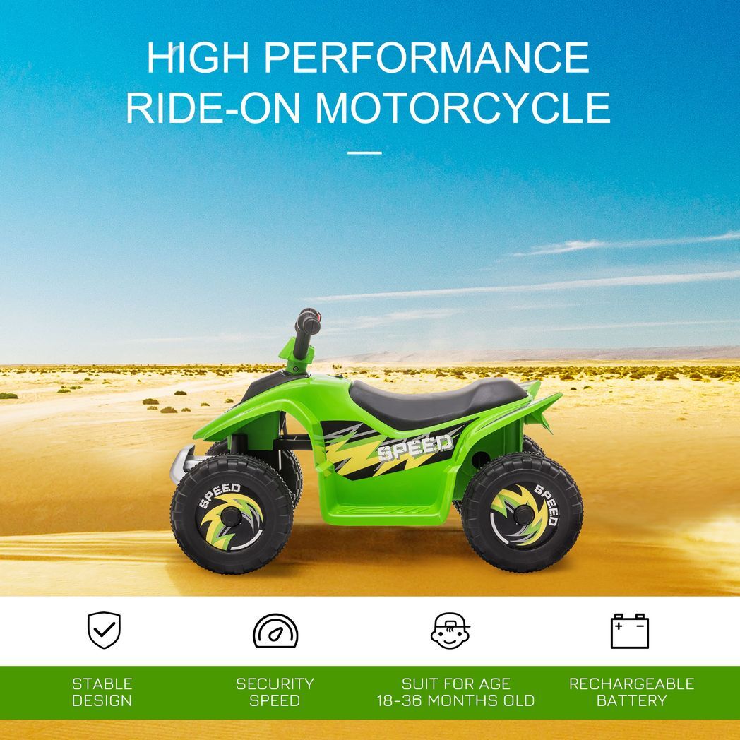 6V Kids Electric Ride on Car with Big Wheels 18-36 Months Toddlers Green -  Kids Electric Cars & Toys