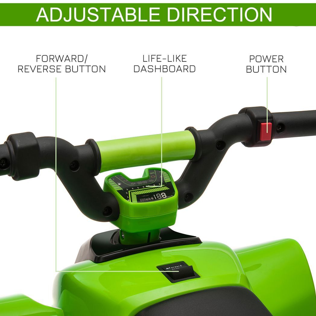 6V Kids Electric Ride on Car with Big Wheels 18-36 Months Toddlers Green -  Kids Electric Cars & Toys