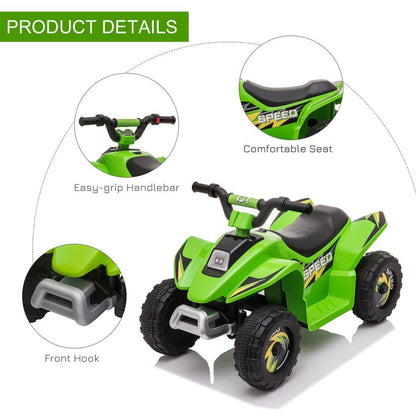 6V Kids Electric Ride on Car with Big Wheels 18-36 Months Toddlers Green -  Kids Electric Cars & Toys