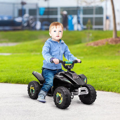6V Kids Electric Ride on Car with Big Wheels 18-36 Months Toddlers Black -  Kids Electric Cars & Toys