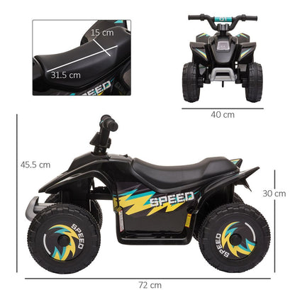 6V Kids Electric Ride on Car with Big Wheels 18-36 Months Toddlers Black -  Kids Electric Cars & Toys