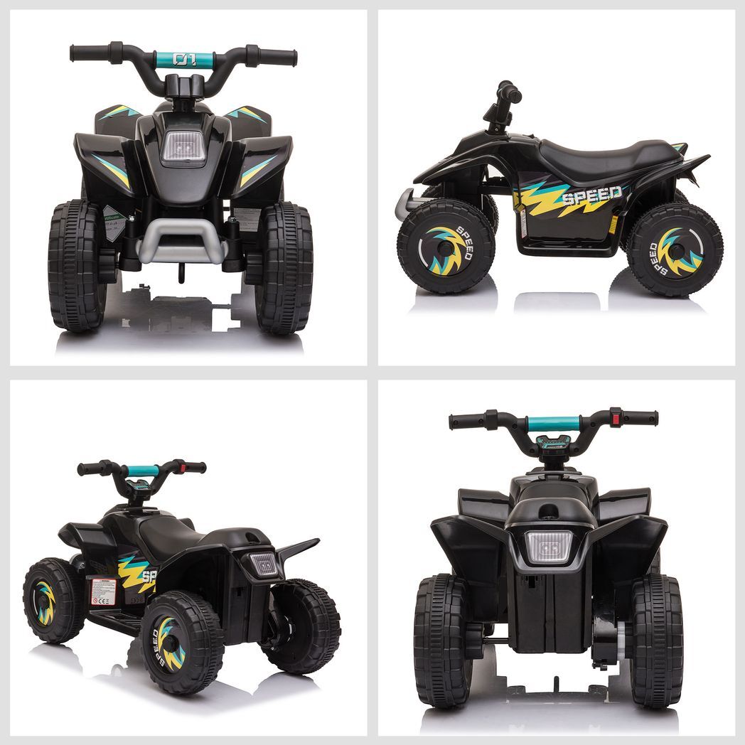 6V Kids Electric Ride on Car with Big Wheels 18-36 Months Toddlers Black -  Kids Electric Cars & Toys