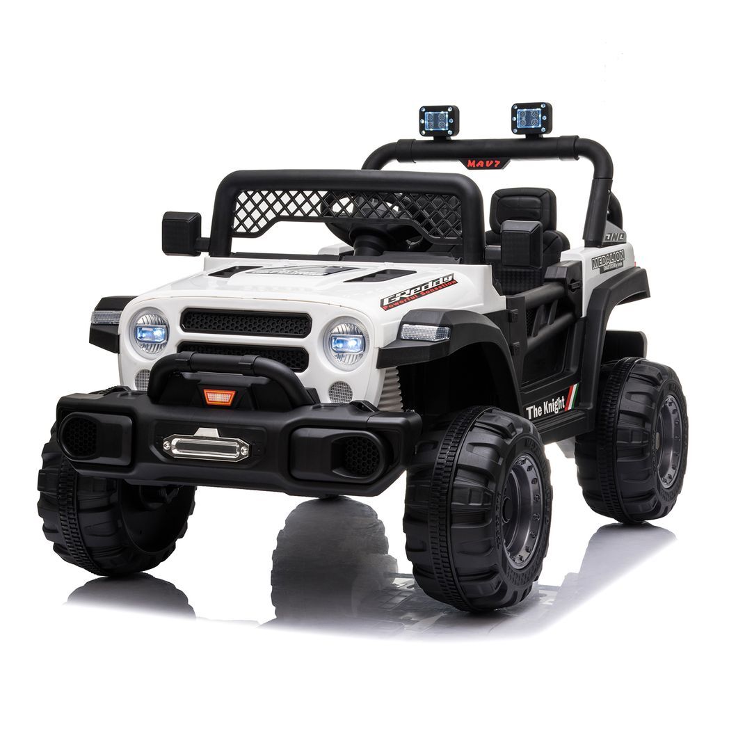 Off-road Vehicle White Dual Drive -  Kids Electric Cars & Toys