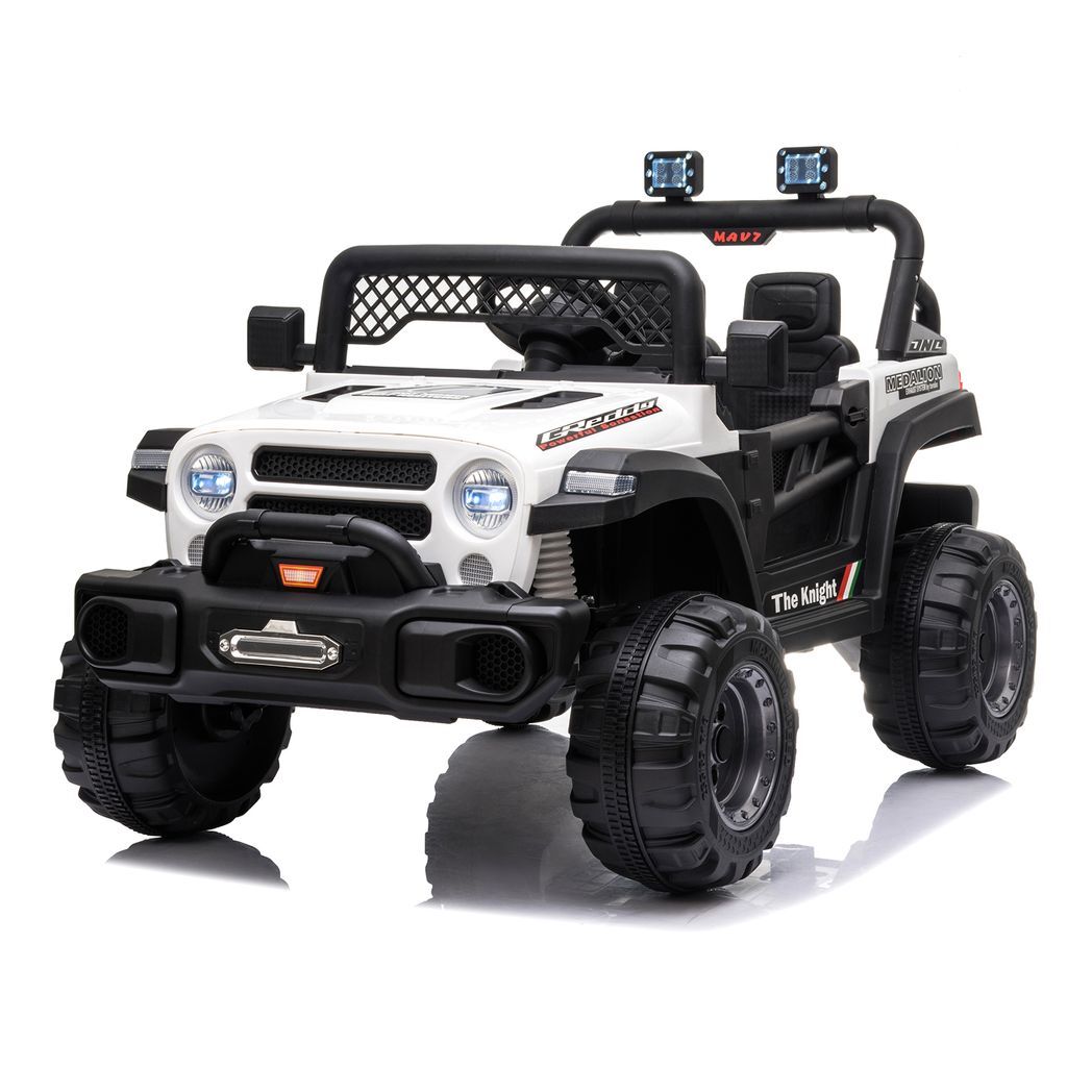 Off-road Vehicle White Dual Drive -  Kids Electric Cars & Toys