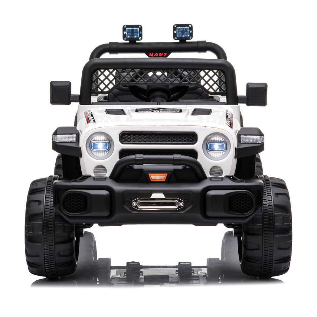 Off-road Vehicle White Dual Drive -  Kids Electric Cars & Toys