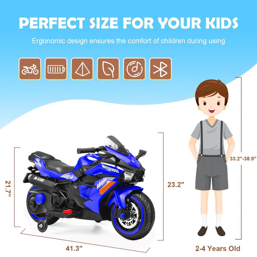 Motorcycle 2 Wheel Ride On Car Electric Cars -  Kids Electric Cars & Toys