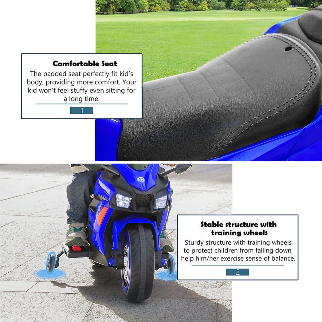 Motorcycle 2 Wheel Ride On Car Electric Cars -  Kids Electric Cars & Toys