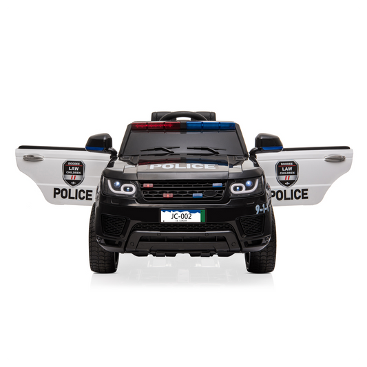 12V Kids Police Ride On Car Electric Cars 2.4G Remote Control, LED Flashing Light, Music & Horn. -  Kids Electric Cars & Toys