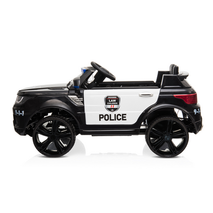 12V Kids Police Ride On Car Electric Cars 2.4G Remote Control, LED Flashing Light, Music & Horn. -  Kids Electric Cars & Toys