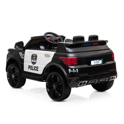 12V Kids Police Ride On Car Electric Cars 2.4G Remote Control, LED Flashing Light, Music & Horn. -  Kids Electric Cars & Toys