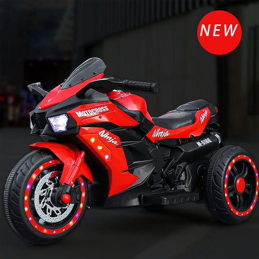 12V Battery Motorcycle, 3Wheel Motorbike Kids Rechargeable Ride On Car Electric Cars Motorcycles--RED -  Kids Electric Cars & Toys