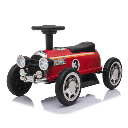 Kids Electric Ride On Car With Music Player   LED Lights 6V Red -  Kids Electric Cars & Toys
