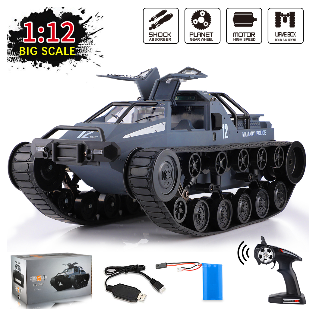 (ABC)Remote Control Police Tank Car - RC Trucks, All Terrain Vehicle Electric Toy Off-Road Car Gift for Boys and Adults -  Kids Electric Cars & Toys