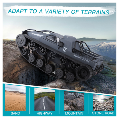 (ABC)Remote Control Police Tank Car - RC Trucks, All Terrain Vehicle Electric Toy Off-Road Car Gift for Boys and Adults -  Kids Electric Cars & Toys
