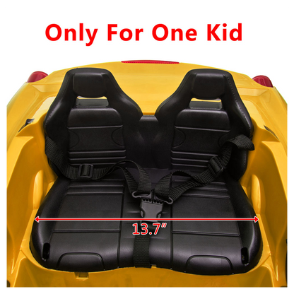 12V Kids Ride On Sports Car 2.4GHZ Remote Control Yellow -  Kids Electric Cars & Toys