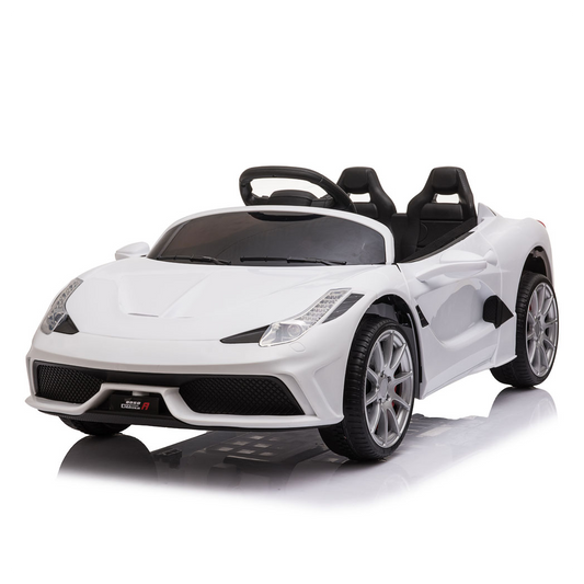 12V Kids Ride On Sports Car 2.4GHZ Remote Control White -  Kids Electric Cars & Toys