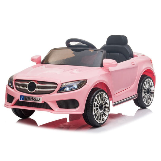 12V Kids Ride On Car 2.4GHZ Remote Control LED Lights Pink -  Kids Electric Cars & Toys