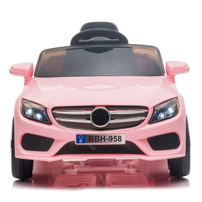 12V Kids Ride On Car 2.4GHZ Remote Control LED Lights Pink -  Kids Electric Cars & Toys