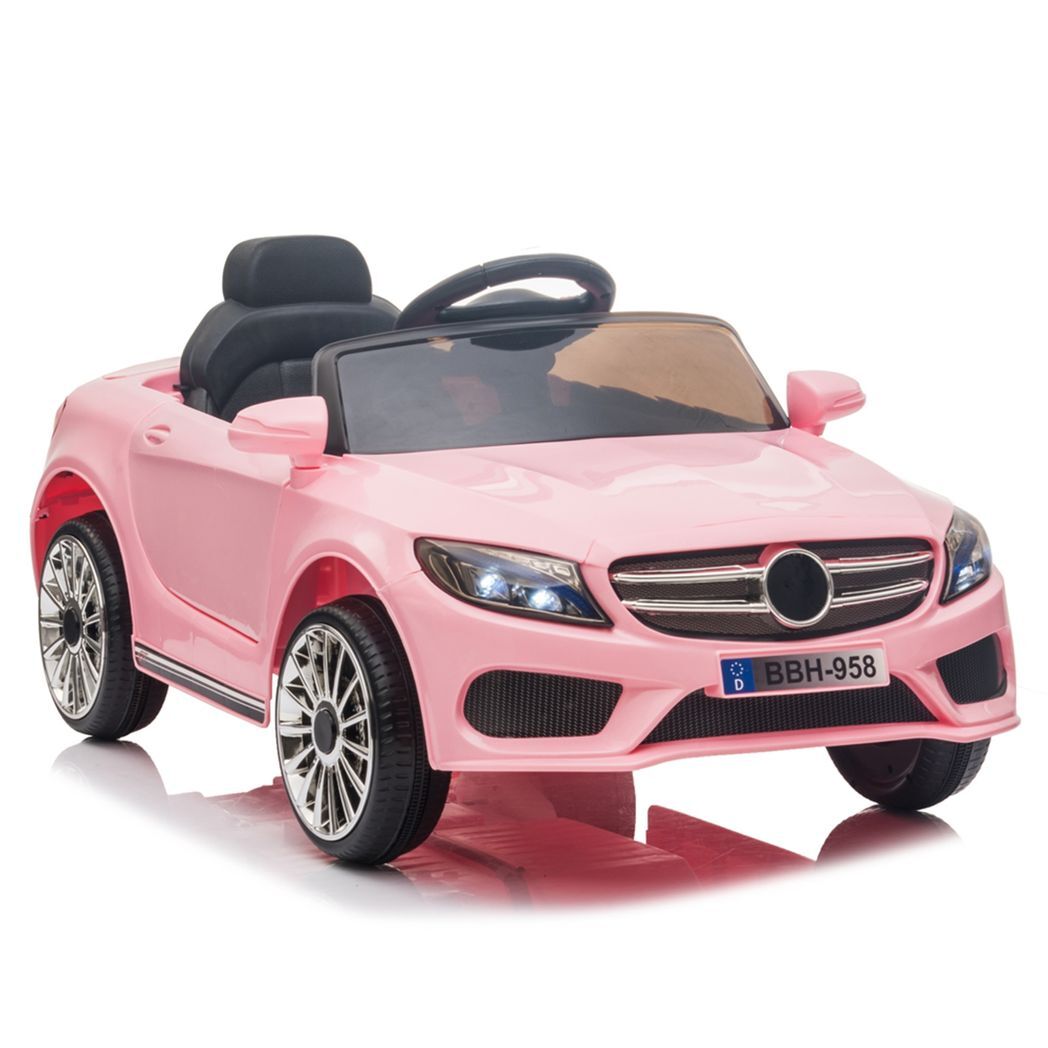 12V Kids Ride On Car 2.4GHZ Remote Control LED Lights Pink -  Kids Electric Cars & Toys
