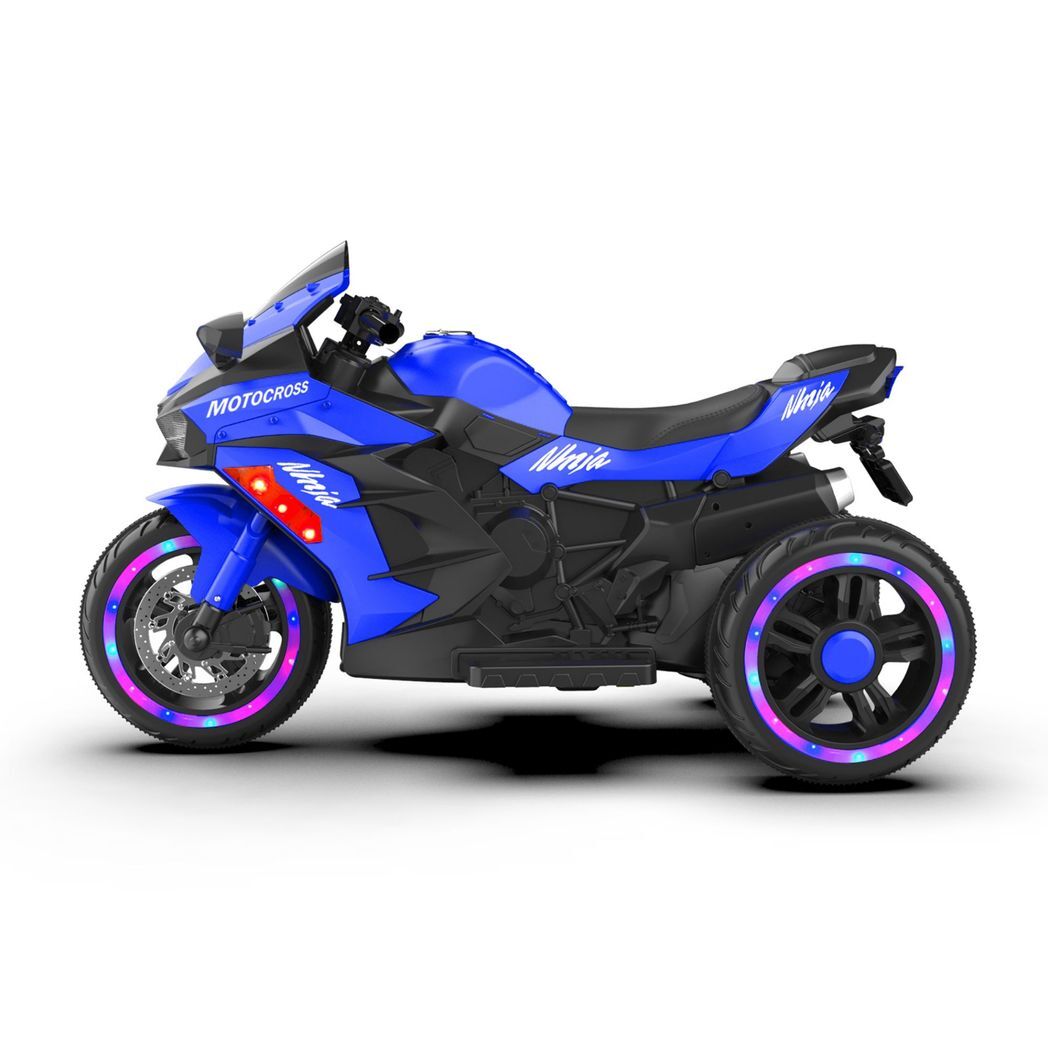 12V Battery Motorcycle,3Wheel Motorbike Kids Rechargeable Ride On Car Electric Cars Motorcycles--BLUE -  Kids Electric Cars & Toys
