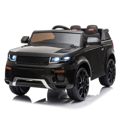 12V Kids Ride On Car 2.4GHZ Remote Control LED Lights Black -  Kids Electric Cars & Toys
