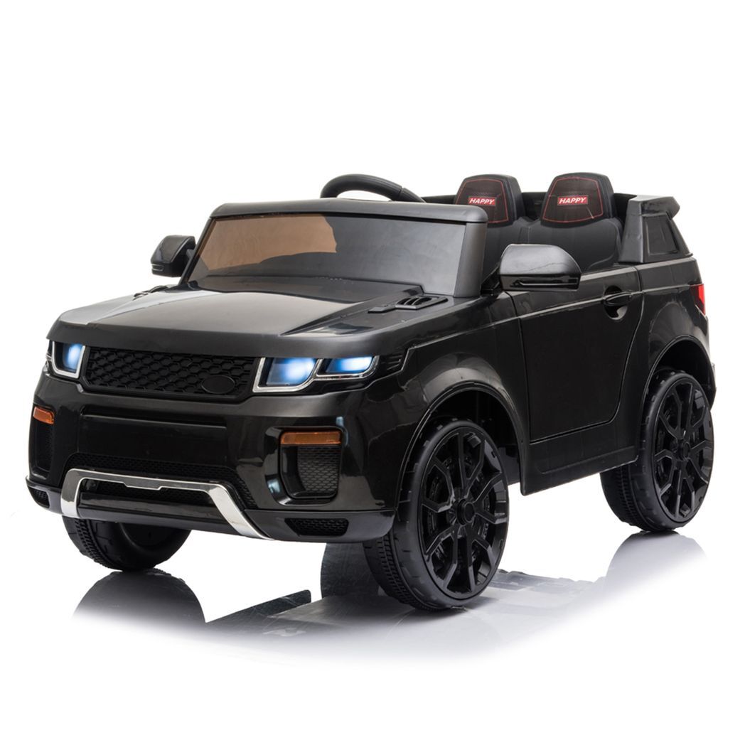 12V Kids Ride On Car 2.4GHZ Remote Control LED Lights Black -  Kids Electric Cars & Toys
