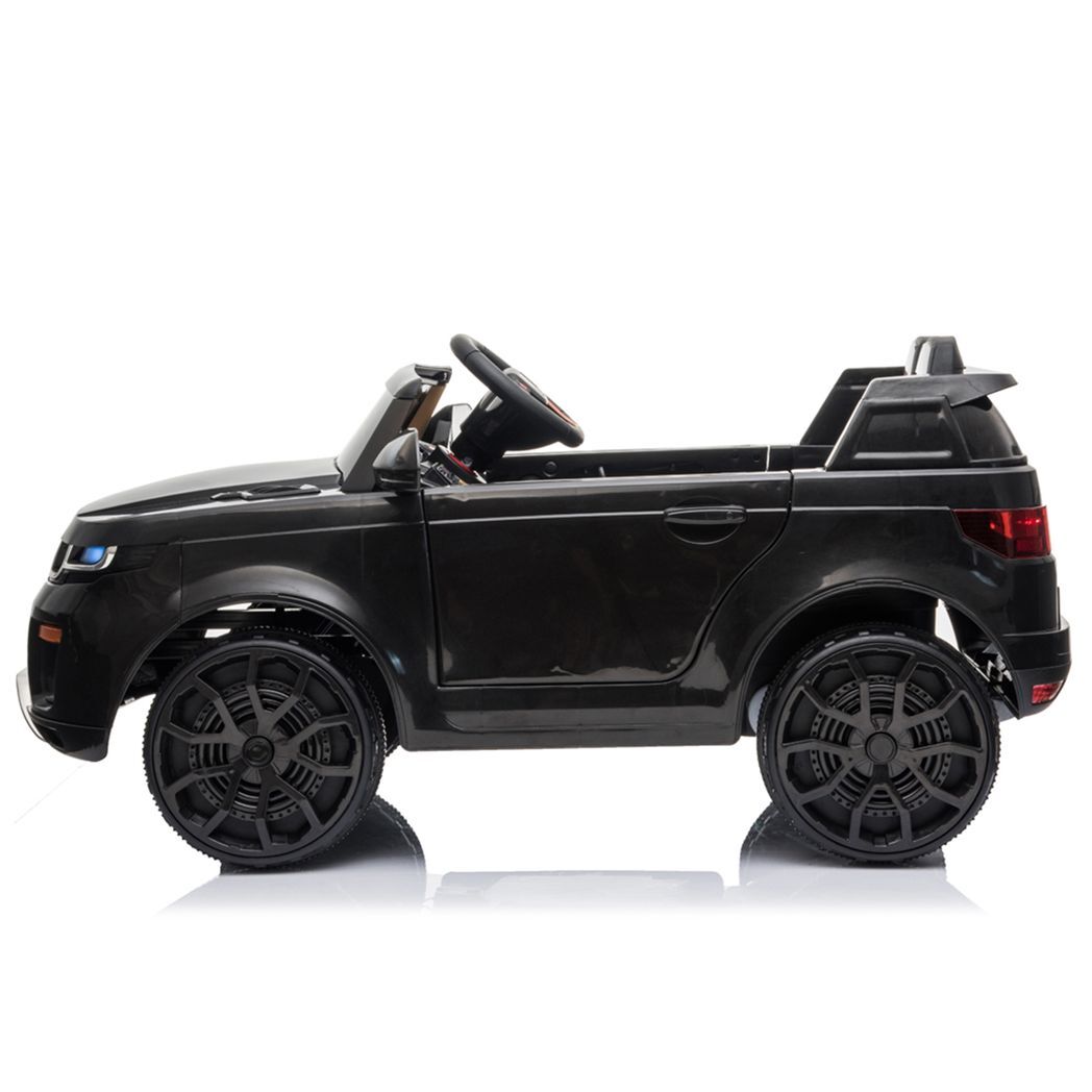 12V Kids Ride On Car 2.4GHZ Remote Control LED Lights Black -  Kids Electric Cars & Toys