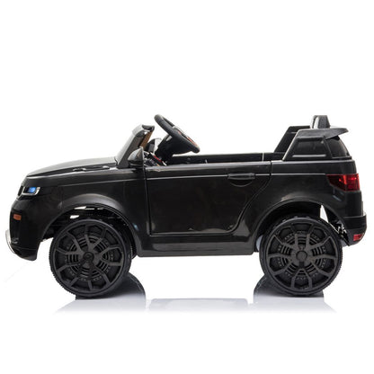 12V Kids Ride On Car 2.4GHZ Remote Control LED Lights Black -  Kids Electric Cars & Toys