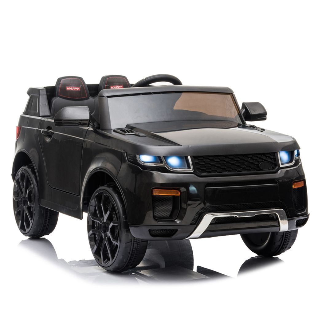 12V Kids Ride On Car 2.4GHZ Remote Control LED Lights Black -  Kids Electric Cars & Toys
